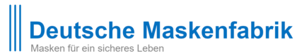 Deutsche Maskenfabrik Logo mit Strapline Deutsche Maskenfabrik Logo mit Strapline