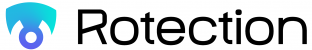 Logo mit Rotoectionschrift schwarz Logo mit Rotoectionschrift schwarz